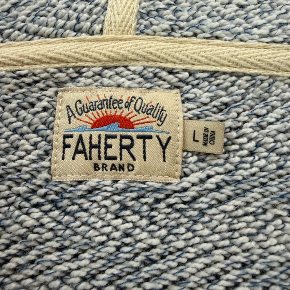 Faherty Whitewater Hoodie French Terry Sweatshirt In Whitewater Size Large View 5